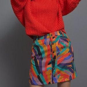 Anthropologie Farm Rio Kiki Corduroy Mini Skirt (M)